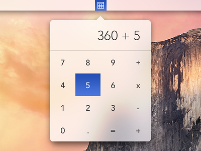 Calc App app black flat gray mac orange pink ui ux white yellow yosemite
