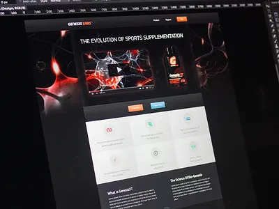 Genesis Labs landing page mike busby old work site design toronto web design web design web page