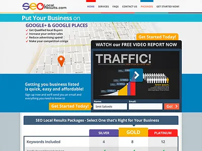 SEO Local design flat design interface layout minimal site web