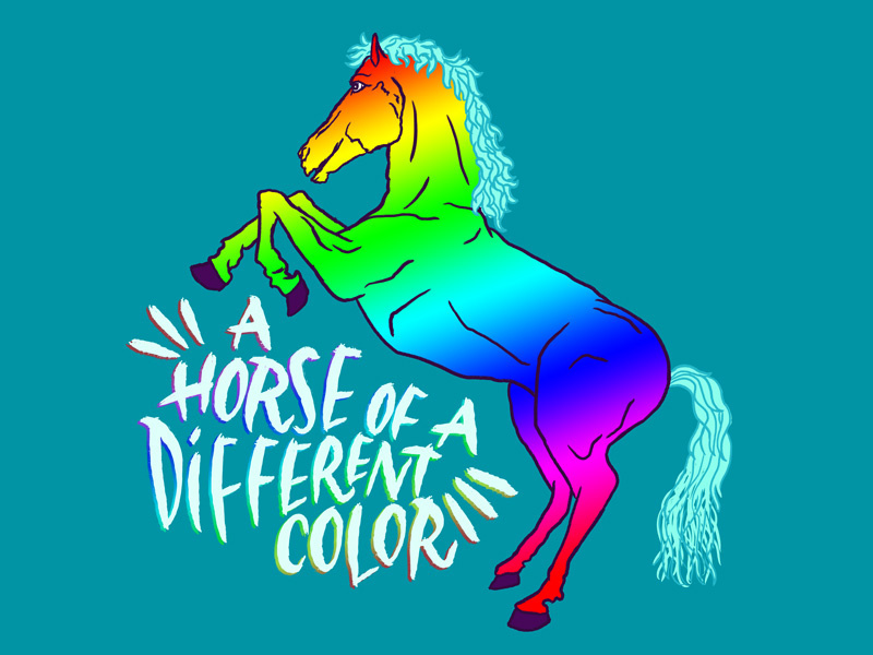 HORSE OF A DIFFERENT COLOR 馬のフィギュア 2体