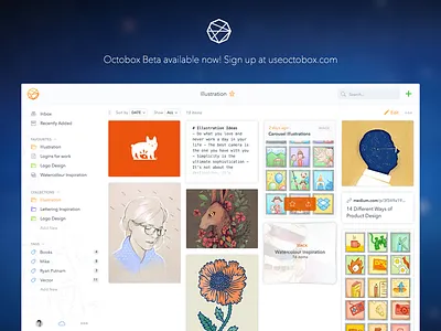 Octobox Beta is Live! beta icon interface launch logo octobox ui ux