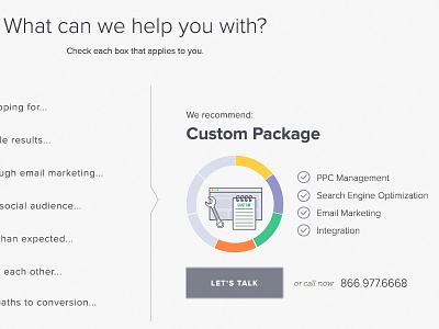 Homepage Quiz homepage icon marketing mockup ppc quiz seo
