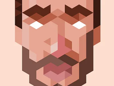 Trixel Self-Portrait hexels portrait triangles trixel