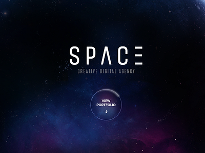 Space Agency agency dark design full screen globe icon one page portfolio space web