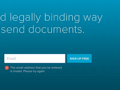 Invalid Email Address Error button clean error flat icon layout minimal typography ui web web design website