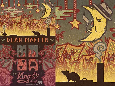 Dean Martin Poster band poster dean martin illustration ink nathan doverspike nathan doverspike illustration poster