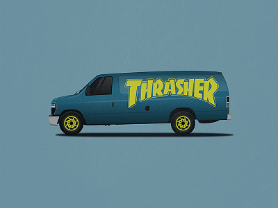Thrasher Van automobile bus car skate van thrasher