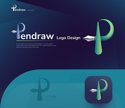 Pendraw Logo-art branding concept design idea identity illustration logo mansoorgull metaverse ui ux web3