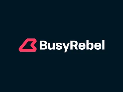 BusyRebel - Logo Design abstract logo b brand identity design branding busy creative logo creative team graphic design hot letter logo lettermark logo monogram r rebel rebellion red visual identity design