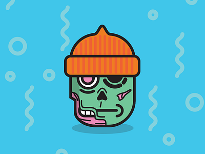 The Zombie Aquatic aquatic blue green icon orange steve zissou zissou zombie