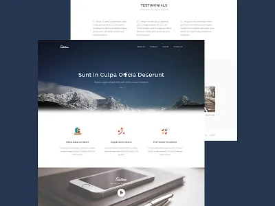 Sublime Website Template - Freebie clean free freebie psd template ui webdesign website
