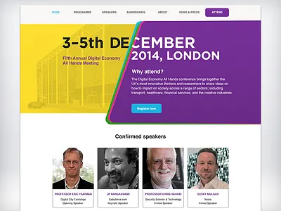 Digital Economy Conference 2014 conference digital economy event imperial college london ui ux webdesign website
