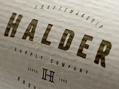 Halder Logo halder insignia logo paper texture