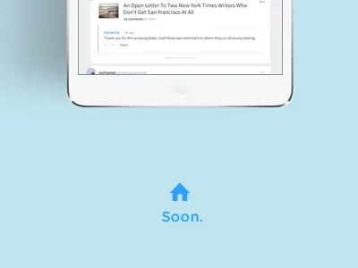 A look in to the future blue comment disqus feed home ipad product soon