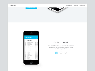 Nonagram - Website app game mockup nonagram puzzle ui word game