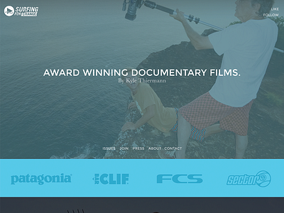 Designing the rough layout for the Surfing For Change homepage. wip work in progress