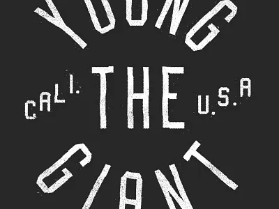 Young The Giant lettering t shirt type young the giant