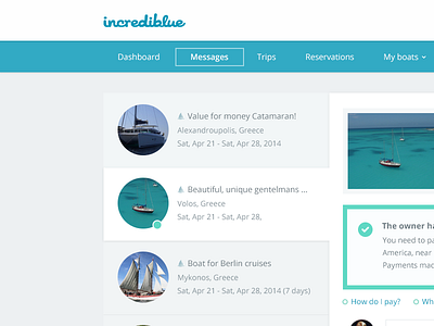 User Inbox dashboard flat inbox messages messaging tabs web application