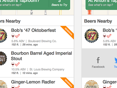 Beers Nearby app beer craft beer ios mobile typography ui
