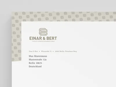 EB Letterhead branding corporate letterhead logo monogram pattern print stationary