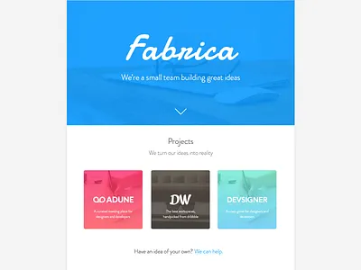 Fabrica Site design ui ux web