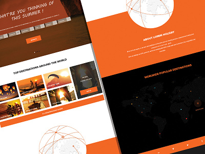 Travel & Tourism Company Website clean mobile responsive simple ui ux website world
