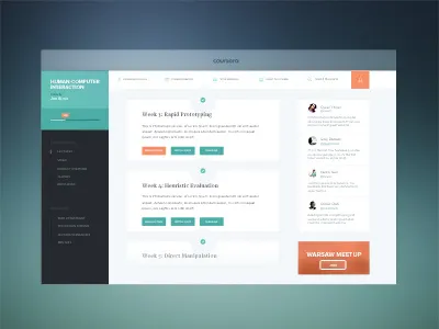 Coursera Redesign class clean course coursera dashborad learning simple ui
