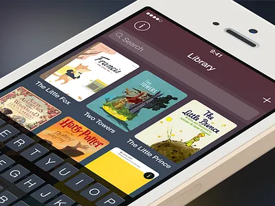 Library 7 app book ios keyboard library search ui ukraine