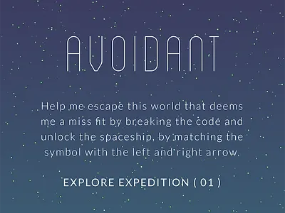 Avoidant app game illustration low poly minimalist space web game wip