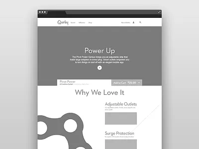 Product Page Wireframe ai ecommerce grid long page product product page quirky ux webdesign website wireframe