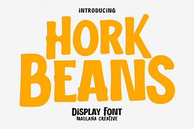 Hork Beans Handwritten Font branding display font font fonts graphic design graphic font logo modern font nostalgic sans sans font web font