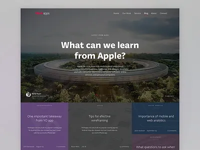 ThinkApps Blog blog flat overview post site typography web