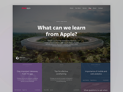 ThinkApps Blog blog flat overview post site typography web