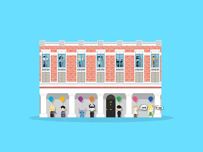 2359 Office! architecture building illustration singapore tanjong pagar