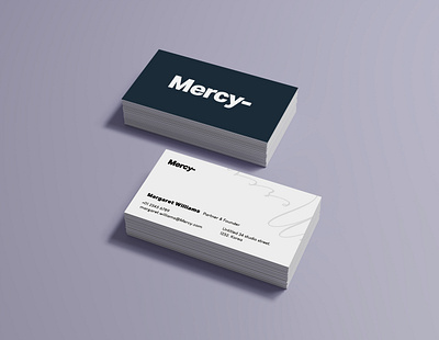 Mercy Simple Typography Business Card Template branding businesscard businesscarddesign card cardsdesign design graphic design illustration logo ui