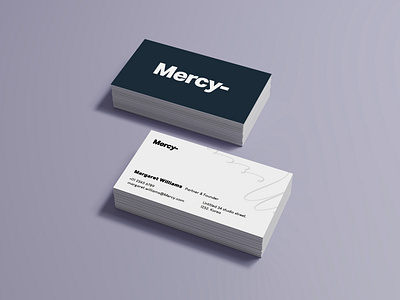 Mercy Simple Typography Business Card Template branding businesscard businesscarddesign card cardsdesign design graphic design illustration logo ui