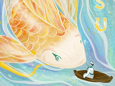 Katsu fish illustration japan katsu sushi
