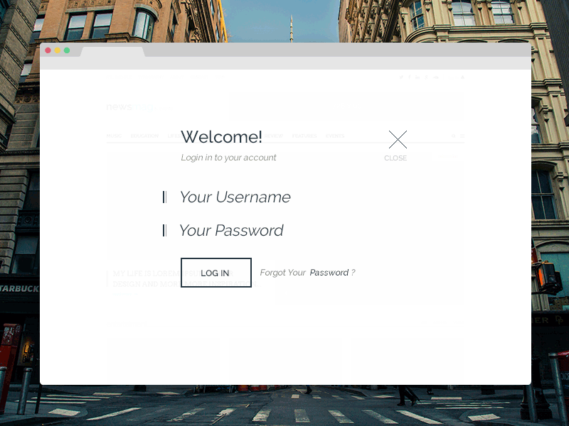 Minmal Login Box with Animations animations login box minimal design signin box transition