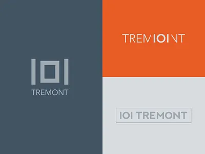 Logo options - 101 Tremont brand identity logo mockups