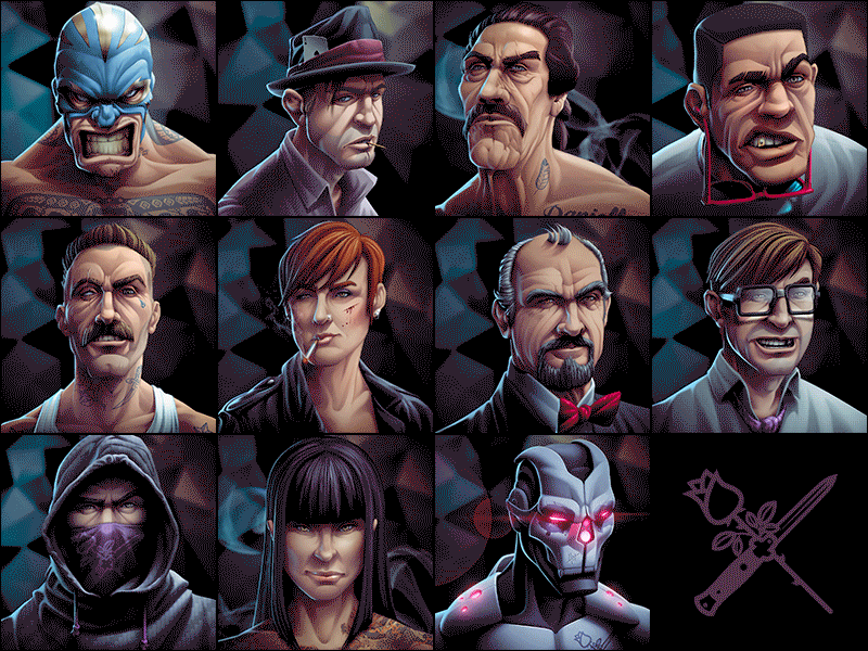 Portraits - Parrain de la Ville character charadesign color dune game gang illustration mafia painter photoshop sketch videogame