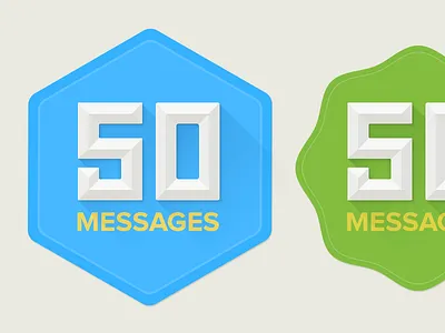 Message Badges badge badges dimension dimensional message messages shadow ui