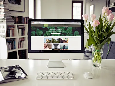 iMac real photo mockups app apple creative market design device imac mockup portfolio presentation psd template web design