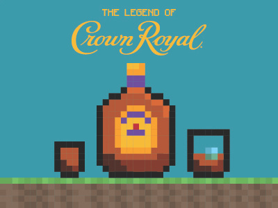 The Legend of Crown Royal 8 bit art direction crown royal design diageo illustration pixel