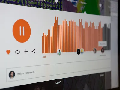 SoundCloud Player Redesign music player orange social soundcloud ui ux