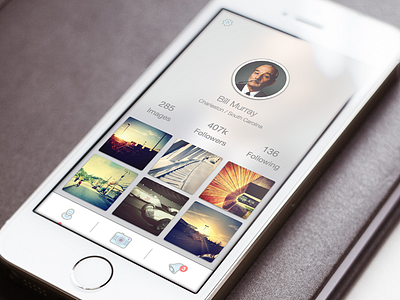 Profile Screen app button icons images iphone navbar pictures profile settings ui user ux