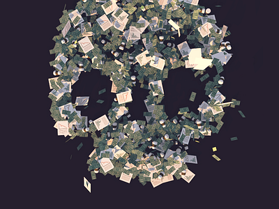 Paper Trail editorial illustration model view culture skull