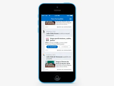 Sport App android app flat icons ios menu sport timeline ui ux