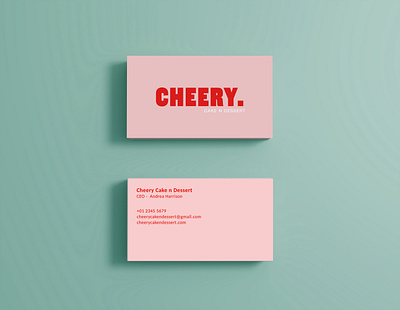 CHEERY Cakeshop Business Card Template branding businesscard businesscarddesign card cardsdesign design graphic design printing typography