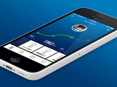 Sports Concept app blue fitness gradient ios mobile sport ui workout