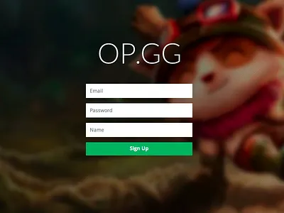 Sign Up button field form login signin